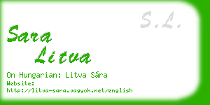 sara litva business card